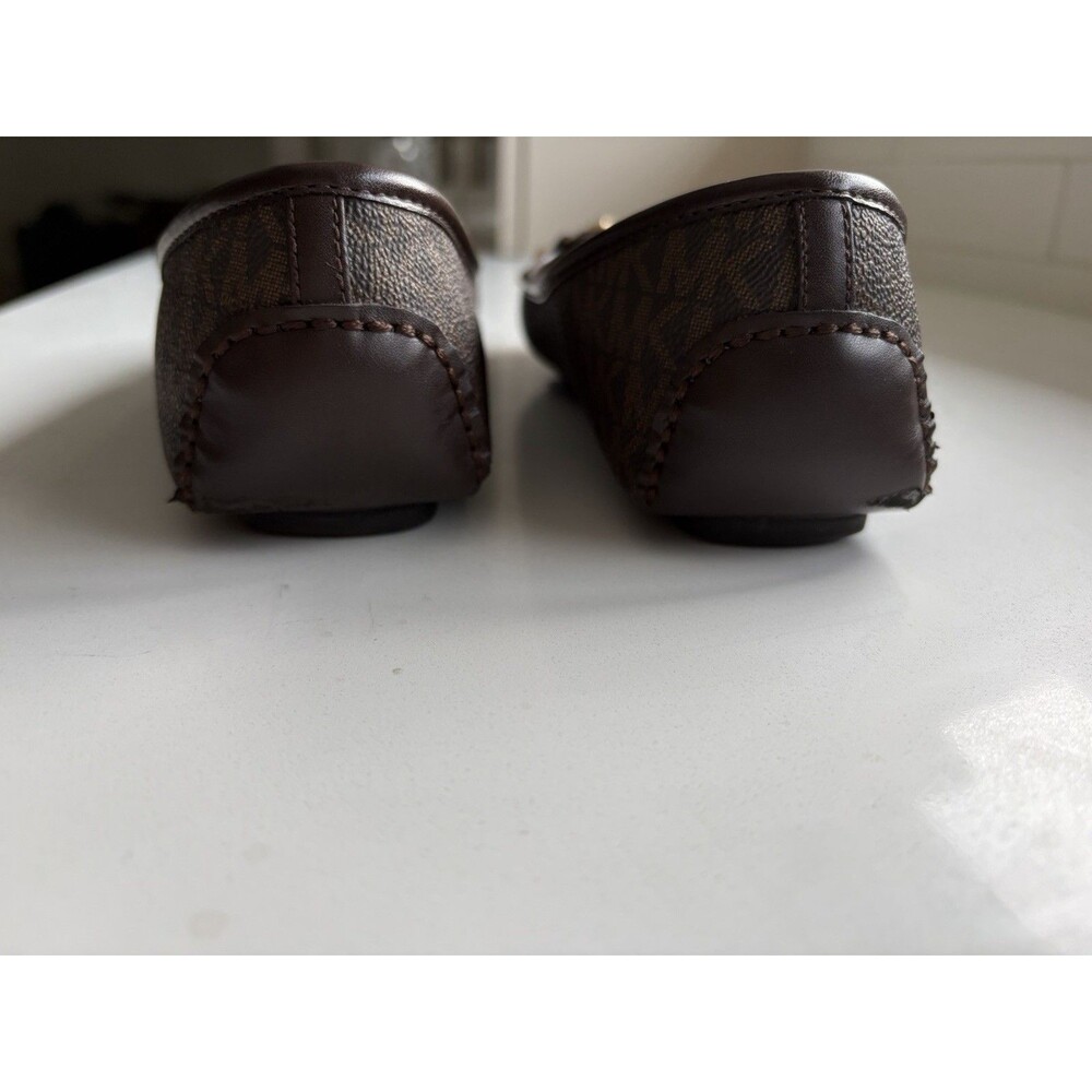 Michael Kors Women’s Brown Logo Leather Ballet Flats Slip On Round Toe US 9 - Picture 2 of 4
